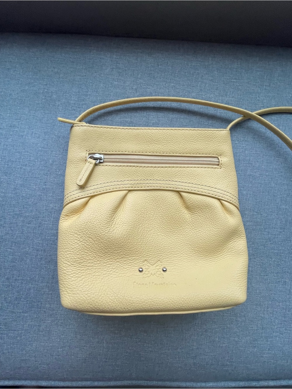 Stone Mountain Yellow Leather Crossbody Bag